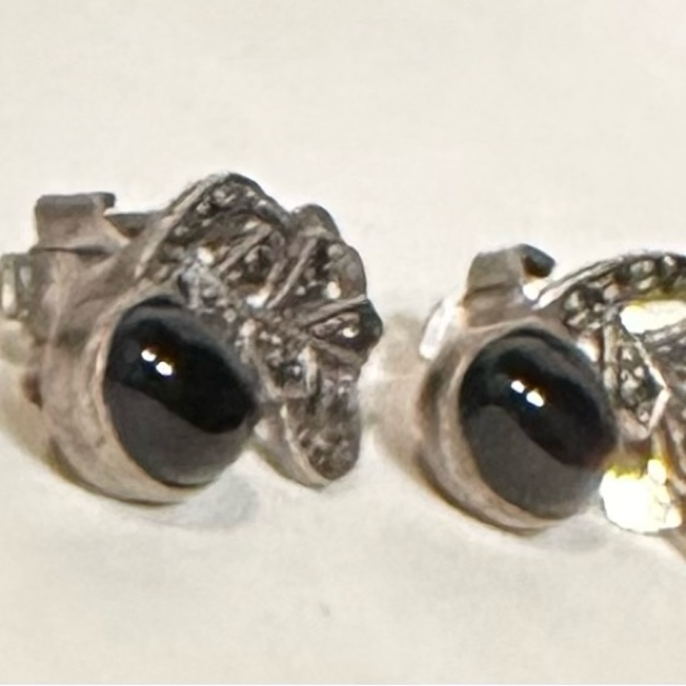 Sterling vintage clip on earrings